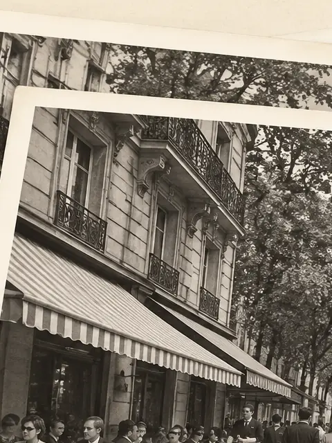 Illustrated street scene labeled 1940
